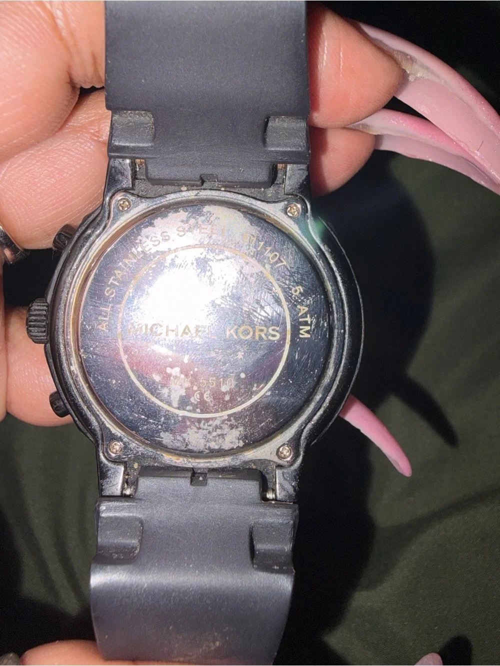 Michael Kors Black Men's Chronograph Silicone Strap Watch